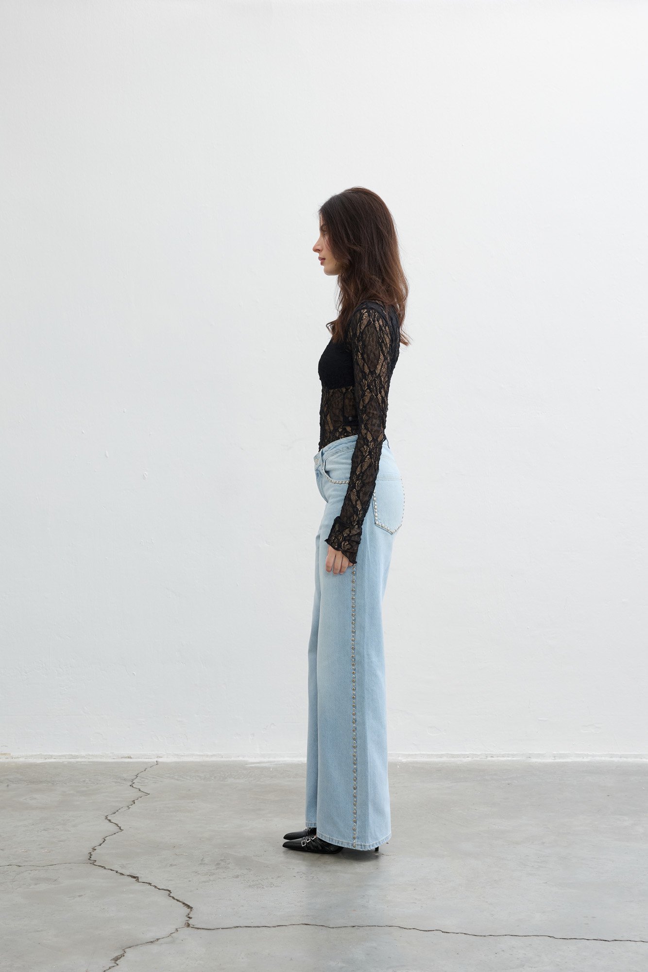 Metallic Trace Light Jean - Açık Mavi