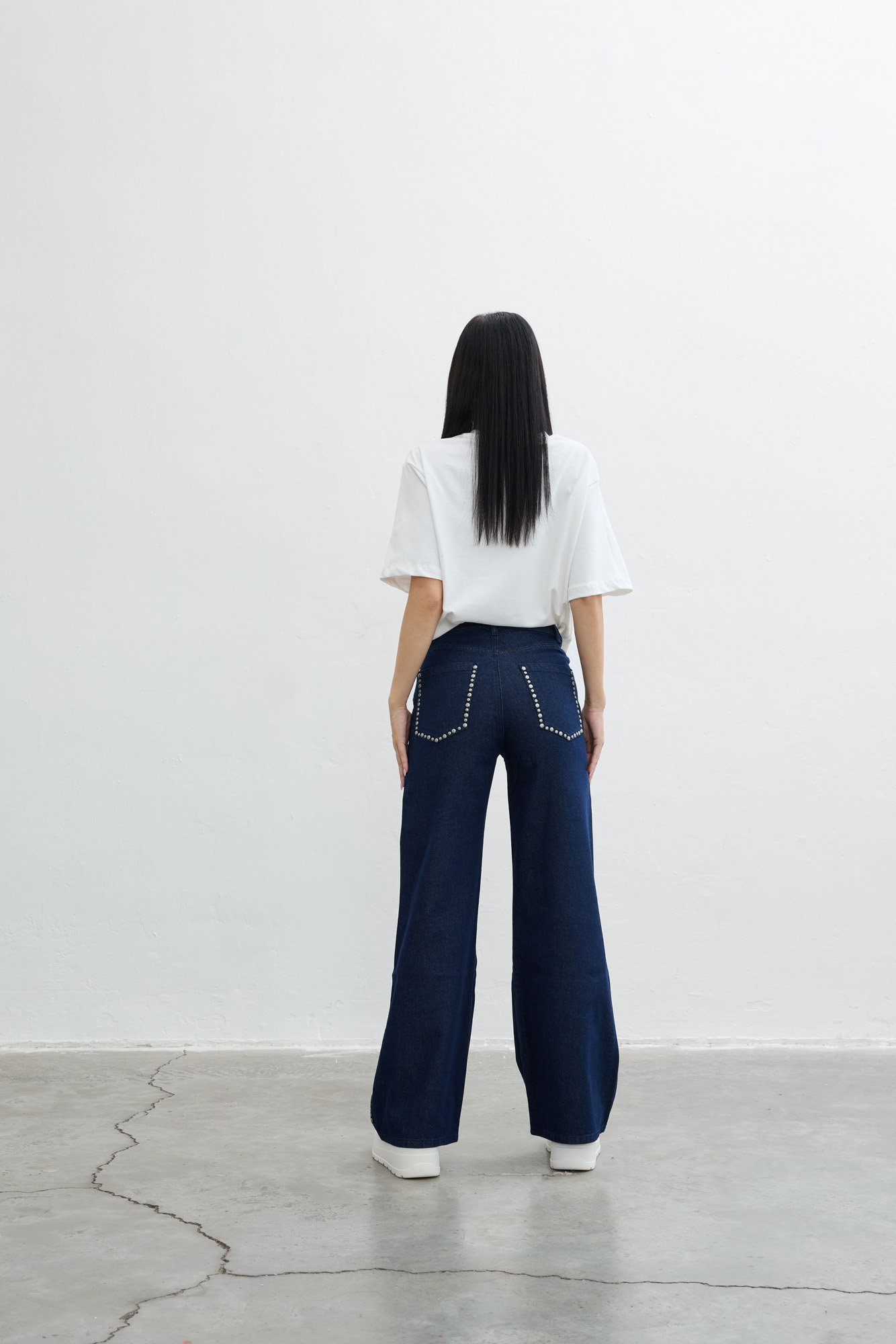 Metallic Trace Dark Jean - Lacivert