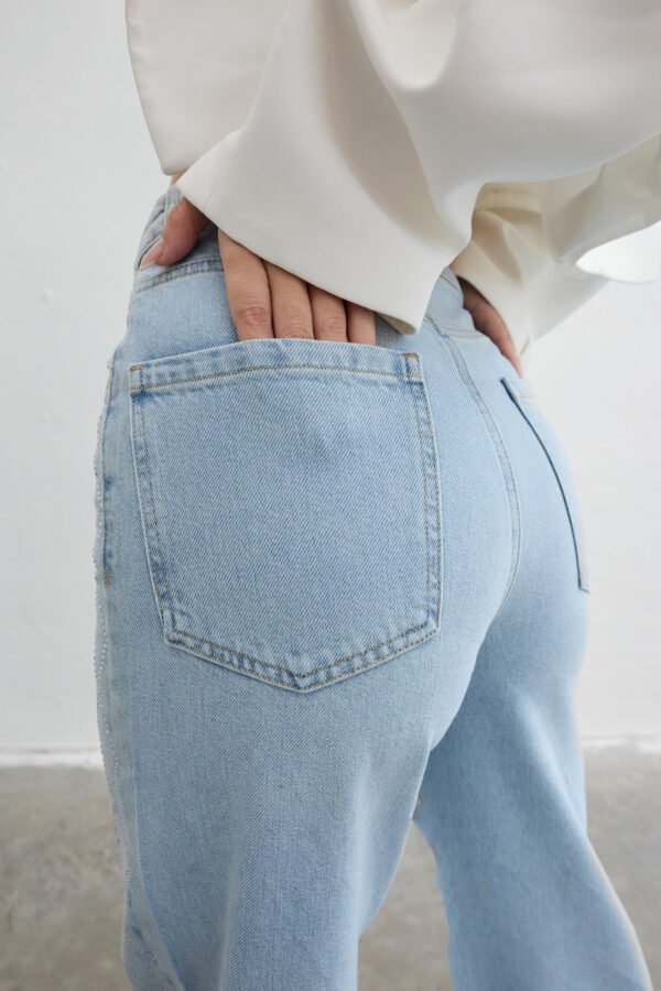 Lattice Shine Light Jean – Açık Mavi
