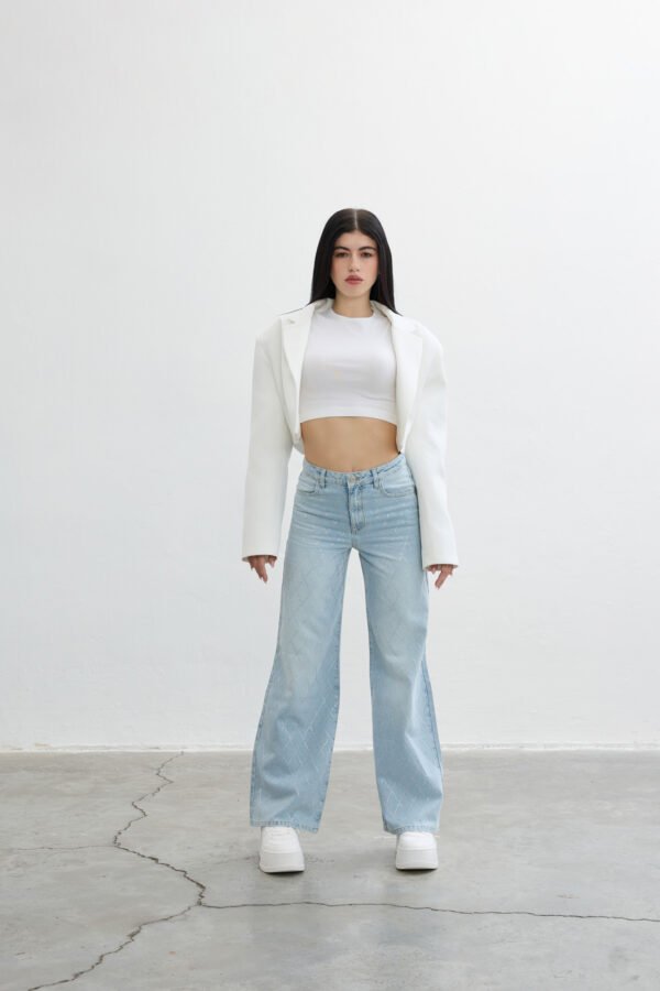 Lattice Shine Light Jean – Açık Mavi