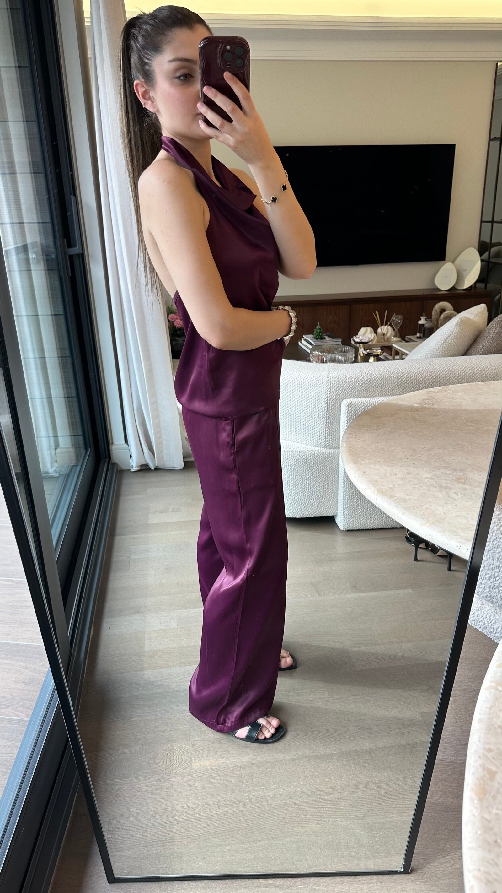 Mürdüm Saten Takım