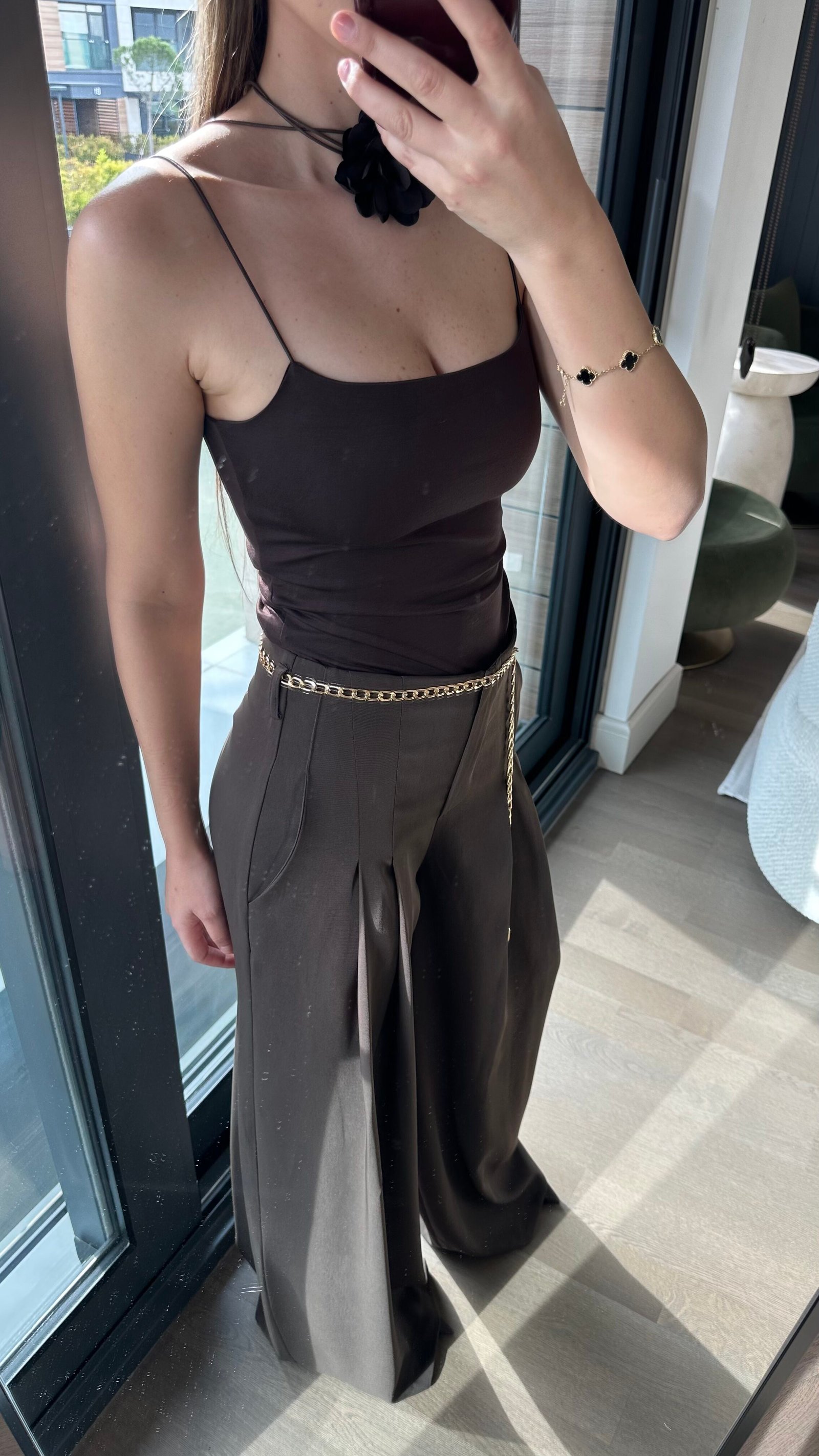 Çift Pile Pantolon - Kahverengi