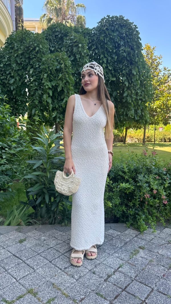 İncili File Bere - Ekru