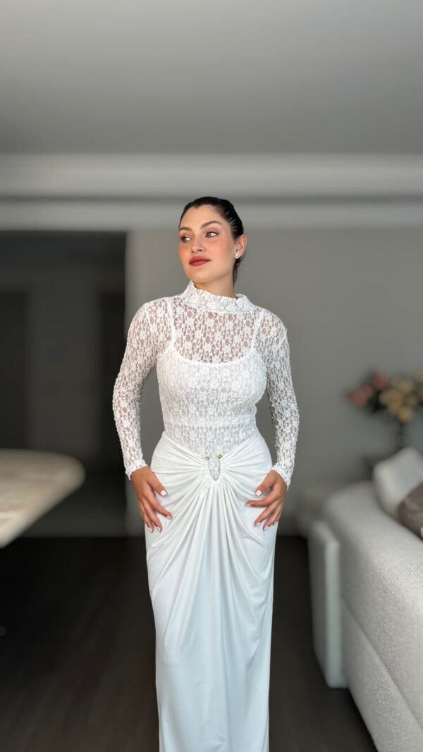 Etek Body Bluz Takım - Beyaz
